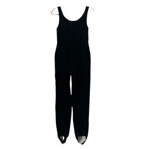 Vintage 90s DKNY Velvet Jumpsuit Pleated Waist Scoop Back Cinched Ballet Size 2